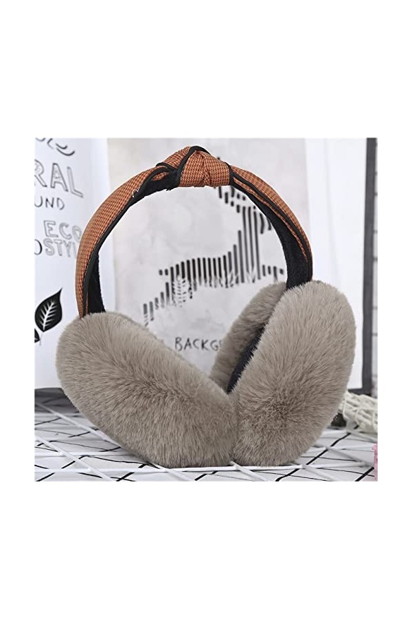 Cache-oreilles dhiver chaud pour femme - Bandeau réglable en peluche - Cache-oreilles en polaire - Pour femme
