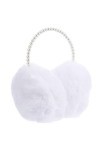 VALICLUD Cache-oreilles en fourrure synthétique avec perles pour femme, blanc,