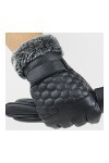 BJQZX Gants dhiver Gants en Cuir Velours de Velours dhiver Chaud Chaud à laide de téléphone for Cyclisme Gants de Course P