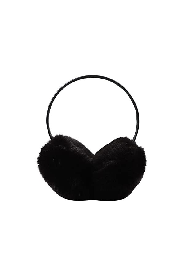 XIAOHAWANG Hiver Cache Oreille Pour Femme Classique Pleuche Cache-Oreille de Chaud Noir 