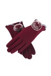 CAILIN Gants Gants de Dames Gants Chauds Gants tactiles avec Balle en Peluche Gants et moufles Color : Gray 