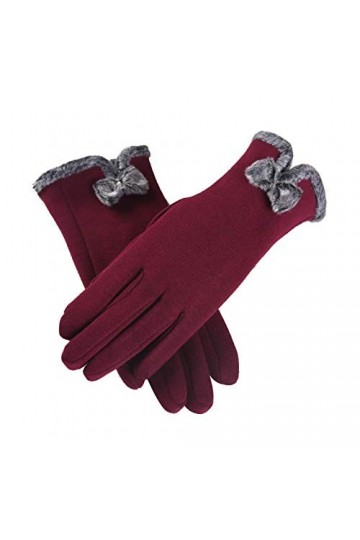 CAILIN Gants Gants dhiver for Femmes Gants de Peluche Chauds Gants à écran Tactile Coupe-Vent, 1 Paire Gants et moufles Col
