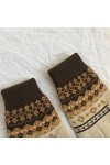 CAILIN Gants Gants en Tricot épais de Femmes Garder au Chaud en Hiver et Mignon Gants écran Tactile Jacquard Gants et moufles