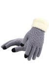 AiKoch Gants tricotés dhiver pour femmes à écran tactile gants tricotés épais chauds chauds moufles en tricot extensibles po