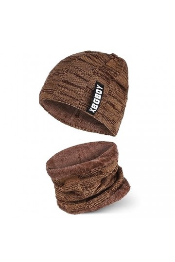 GLAITC Bonnet Chapeau Écharpe Ensemble, Tricotés Hiver Bonnet Echarpe Chapeaux dhiver Chauds Tour de Cou Doublure Polaire Tr