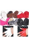 HXSZWJJ Divers Mode Cool Femme Lady Trendy Demi Serré Gants De Doigts De Paume Imitation Cuir Multicolore Color : Pink 