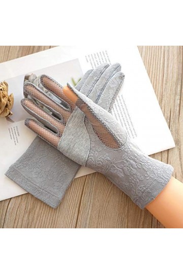 Rekaf Gants de coton minces de printemps estival SUPPREE Sweat-absorbant respirant respirant sans doigts décran tactile à l