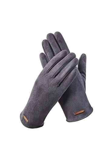 Écharpe Femme Cachemire Femme Gants de Sport Outdoor Cycling Work Solid Color Gants Gris, Taille unique 