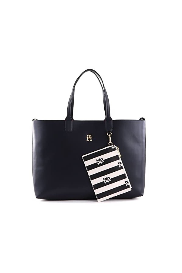 Tommy Hilfiger Iconic Tommy Tote Solid Stripe Space Blue
