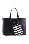 Tommy Hilfiger Iconic Tommy Tote Solid Stripe Space Blue