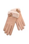 CAILIN Gants Gants for Femmes Gants décran Tactile en Peluche en Daim Doux hivernale Gants et moufles Color : Light Blue 