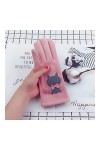 des Gants de Cuir Les Femmes Chaudes Gants moufles dhiver Beau Gants écran Tactile de Chat de Bande dessinée Hiver Plus Daim