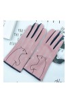 des Gants de Cuir Les Femmes Chaudes Gants moufles dhiver Beau Gants écran Tactile de Chat de Bande dessinée Hiver Plus Daim