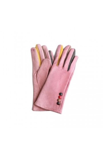 TJOIUY Gants dhiver Hiver Daim Cuir épaissir Sport Cyclisme Gants Chauds Femmes Plus Velours Plein Doigt écran Tactile antid