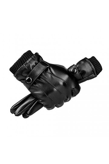 FUFU Moufles Gants en Cuir dhiver Écran Tactile Gants De Conduite en Molleton Chaud pour Femmes