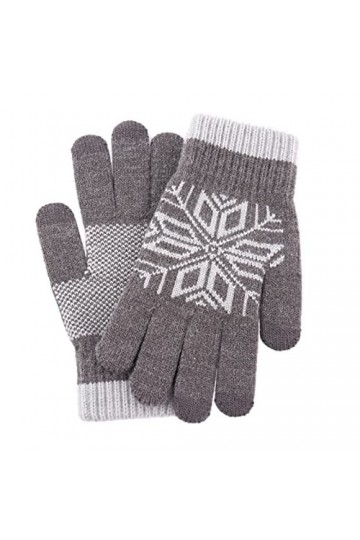 SYT-MD Gants, Gants décran Tactile de Cachemire Hiver Hommes en Laine Chaude Jacquard et Velours Velours épais Doigt tricoté