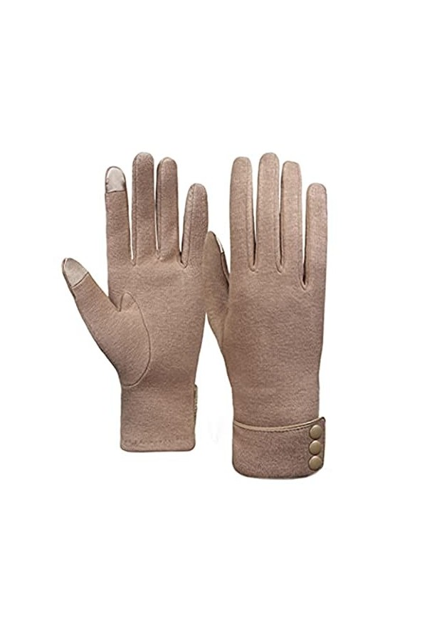 ELizoop Gants Dhiver Pour Femmes Gants Décran Tactile Chauds Gants Coupe-vent Vêtements Dhiver Chauds brun 