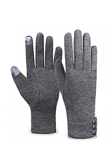 Moonumen Gants Dhiver Pour Femmes Gants Décran Tactile Chauds Gants Coupe-vent Vêtements Dhiver Chauds Gris 