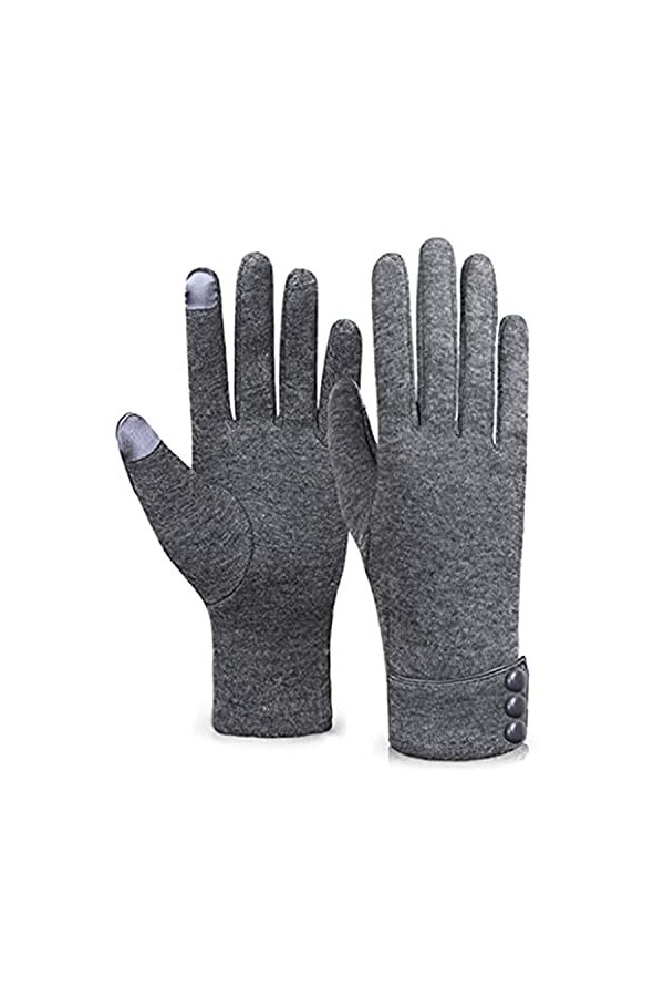 Moonumen Gants Dhiver Pour Femmes Gants Décran Tactile Chauds Gants Coupe-vent Vêtements Dhiver Chauds Gris 