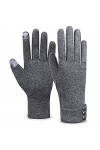 Moonumen Gants Dhiver Pour Femmes Gants Décran Tactile Chauds Gants Coupe-vent Vêtements Dhiver Chauds Gris 