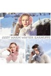 FSMILING 2 Pack de Chauffe-Oreilles Hiver Chaud Couvre-Oreilles En Peluche Pliable Earmuffs Pour Hommes Femmes,Gris Et Rose C