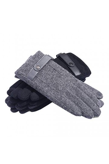 FUFU Moufles Gants à lécran Tactile Hivernal, poignée antidérapante élastique Chaude Gants tricotés, Doublure thermoforme C