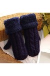 YJLGMM Femmes Femmes Twist Fleurs Laine Traîne Mitaines Unisexe Épaissir Plus Velvet Full Fin Fin Finate Cachemire Chaud Acti