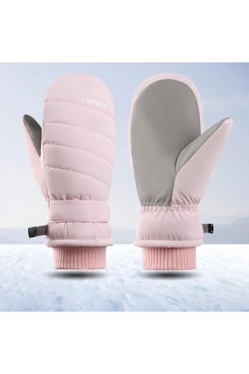 Mawjom Femmes Hiver Neige Gants imperméables Gants chauds