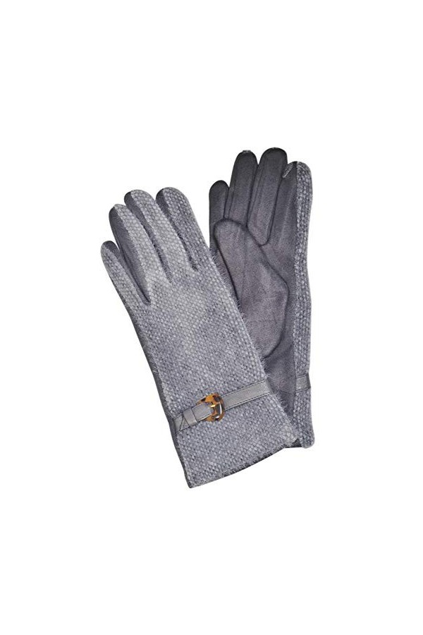 Cham Cham Gants dhiver 100% polyester pour femme Gris 24 x 8,5 cm