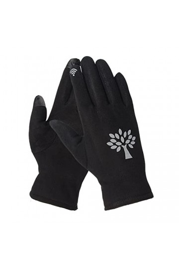 Gants D Hiver Gants dautomne Et dhiver en Daim Lumineux pour Femmes Pointent des Gants Froids À Écran Tactile Noir