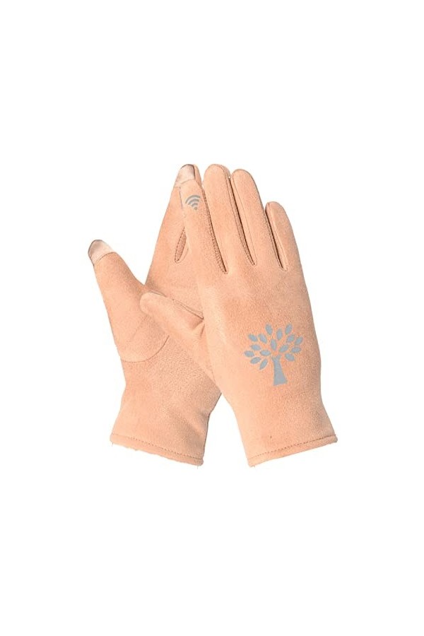 Gants D Hiver Gants dautomne Et dhiver en Daim Lumineux pour Femmes Pointent des Gants Froids À Écran Tactile Noir