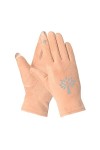 Gants D Hiver Gants dautomne Et dhiver en Daim Lumineux pour Femmes Pointent des Gants Froids À Écran Tactile Noir