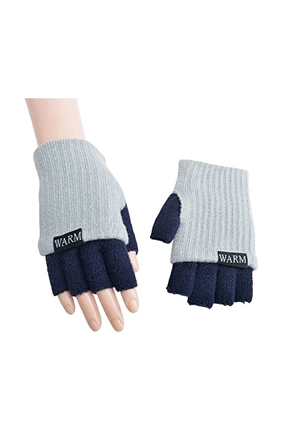 ZAJ Garder au Chaud Gants élégants Confortables - Gants Longs Pliables - Gant Thermique à lautomne Doux - Gants de Demi-Doig