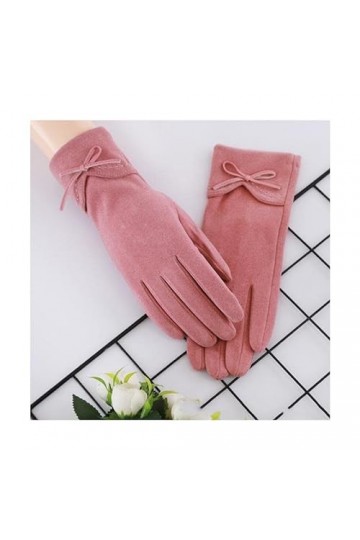 Aolity Gants dhiver Automne Hiver Femmes Section Mince Garder au Chaud écran Tactile monocouche Coupe-Vent Cyclisme nœud Pap