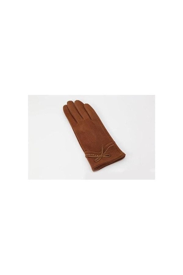 Aolity Gants dhiver Automne Hiver Femmes Section Mince Garder au Chaud écran Tactile monocouche Coupe-Vent Cyclisme nœud Pap