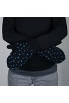 Freak Scene Moufles en laine - Gants tricotés - noir avec motif - Moufles avec polaire