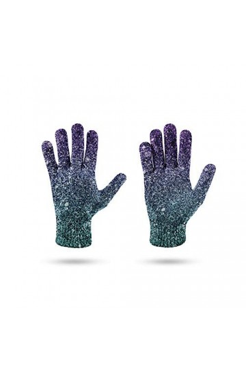RFEGEF Femme Gants dhiver,Gants À Écran Tactile Couleur Imprimée en 3D Motif De Ciel Étoilé Gants Tricotés Dames Doux Coupe-