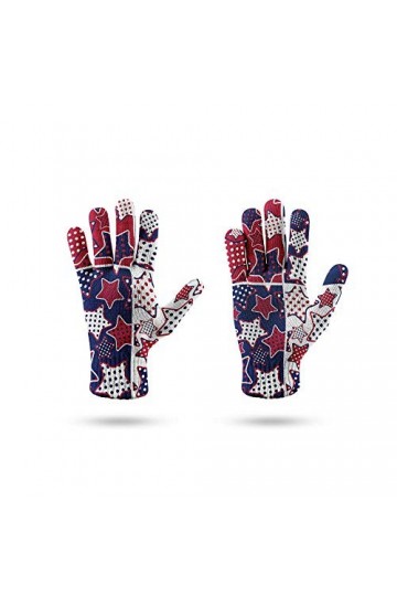 RFEGEF Femme Gants dhiver,Gants À Écran Tactile Couleur Imprimée en 3D Motif DÉtoile À Cinq Branches Gants Tricotés Dames D