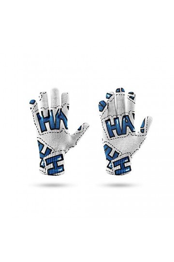 RFEGEF Femme Gants dhiver,Gants À Écran Tactile Tendance De La Mode Imprimée en 3D Motif De Lettre Blanche Gants Tricotés Da