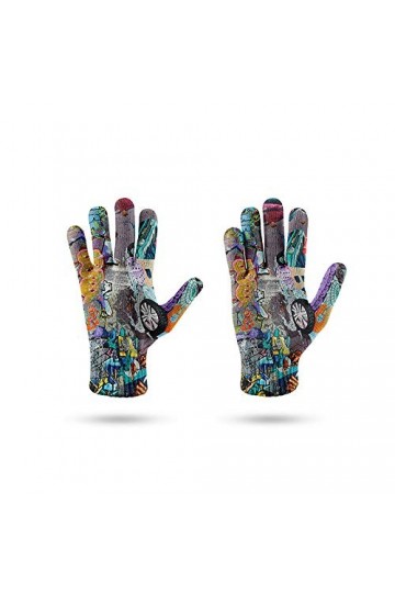 RFEGEF Femme Gants dhiver,Gants À Écran Tactile Motif De Dessins Animés en Couleur Imprimée en 3D Gants Tricotés pour Dames 