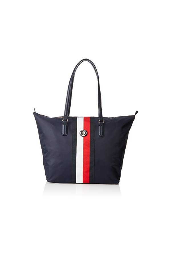 Tommy Hilfiger Poppy Tote Stp, Cabas femme, Bleu Corporate , 14x32x47 cm B x H T 