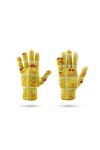 RFEGEF Femme Gants dhiver,Gants À Écran Tactile Images De Dessin Animé Jaune Imprimées en 3D Gants Tricotés À Motifs Dames D