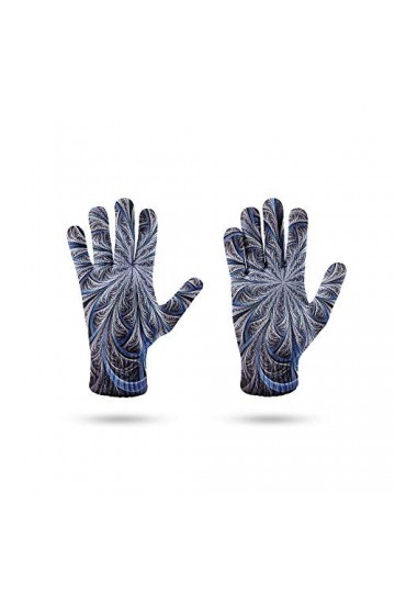 RFEGEF Femme Gants dhiver,Gants À Écran Tactile Motif De Mandala Imprimé en 3D Gants Tricotés pour Dames Doux Coupe-Vent Élé