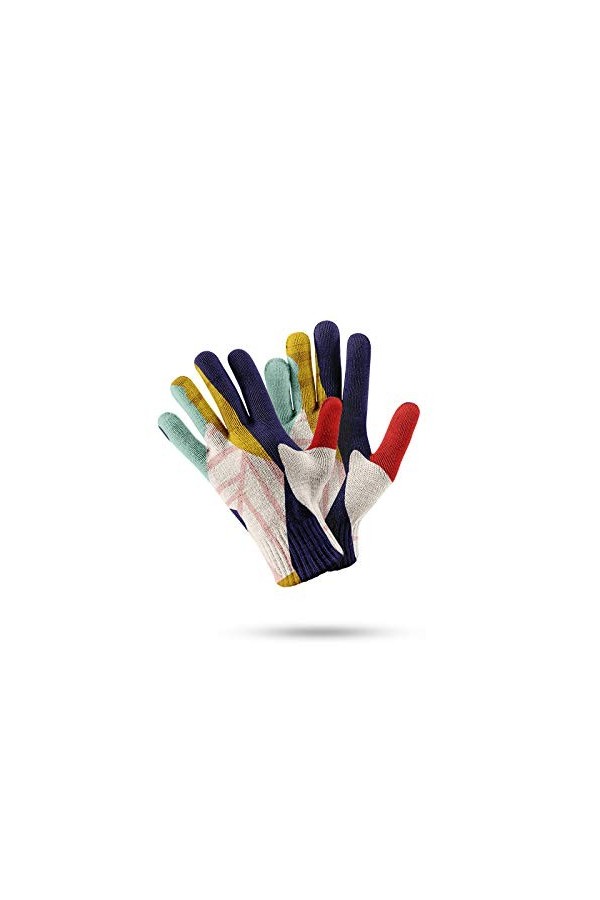 RFEGEF Femme Gants dhiver,Gants À Écran Tactile Motif De Couleur Imprimé en 3D Gants Tricotés pour Dames Doux Coupe-Vent Élé