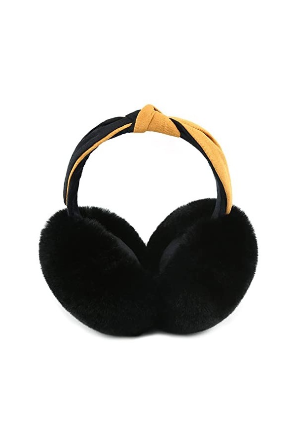 Unning Cache Oreilles Femme Hiver Fausse Fourrure Pliable Mignon Cache-oreilles Mode Peluche Molle Chaude Couvre Oreilles pou