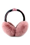 Unning Cache Oreilles Femme Hiver Fausse Fourrure Pliable Mignon Cache-oreilles Mode Peluche Molle Chaude Couvre Oreilles pou
