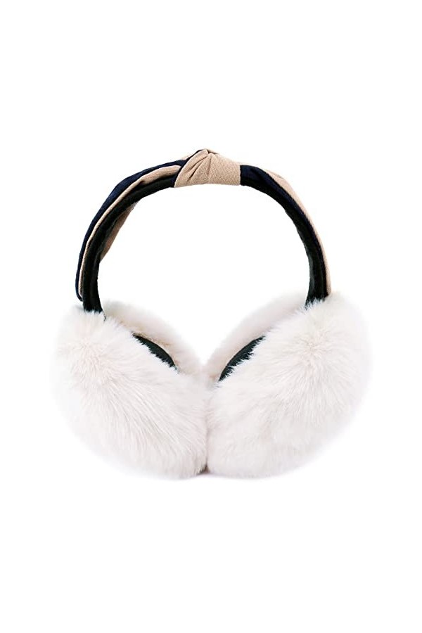 Unning Cache Oreilles Femme Hiver Fausse Fourrure Pliable Mignon Cache-oreilles Mode Peluche Molle Chaude Couvre Oreilles pou