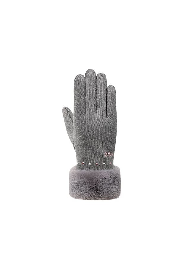 Gants Hiver Femme Gants DÉquitation Épais Pour Poignet En Peluche À Double Épaisseur Pour Femmes DHiver Gants Pour Écran Ta