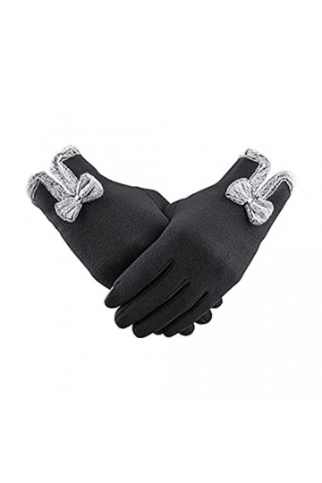 Gants Dhiver Chauds Pour Femmes Gants à écran Tactile Gants Coupe-vent Pour Femmes Dames Dhiver Noir,One size 