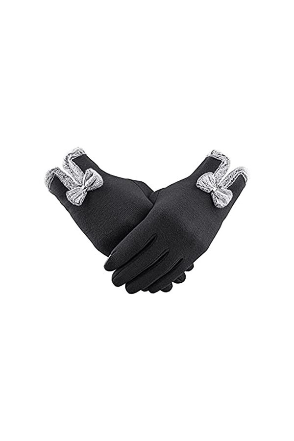 Gants Dhiver Chauds Pour Femmes Gants à écran Tactile Gants Coupe-vent Pour Femmes Dames Dhiver Noir,One size 